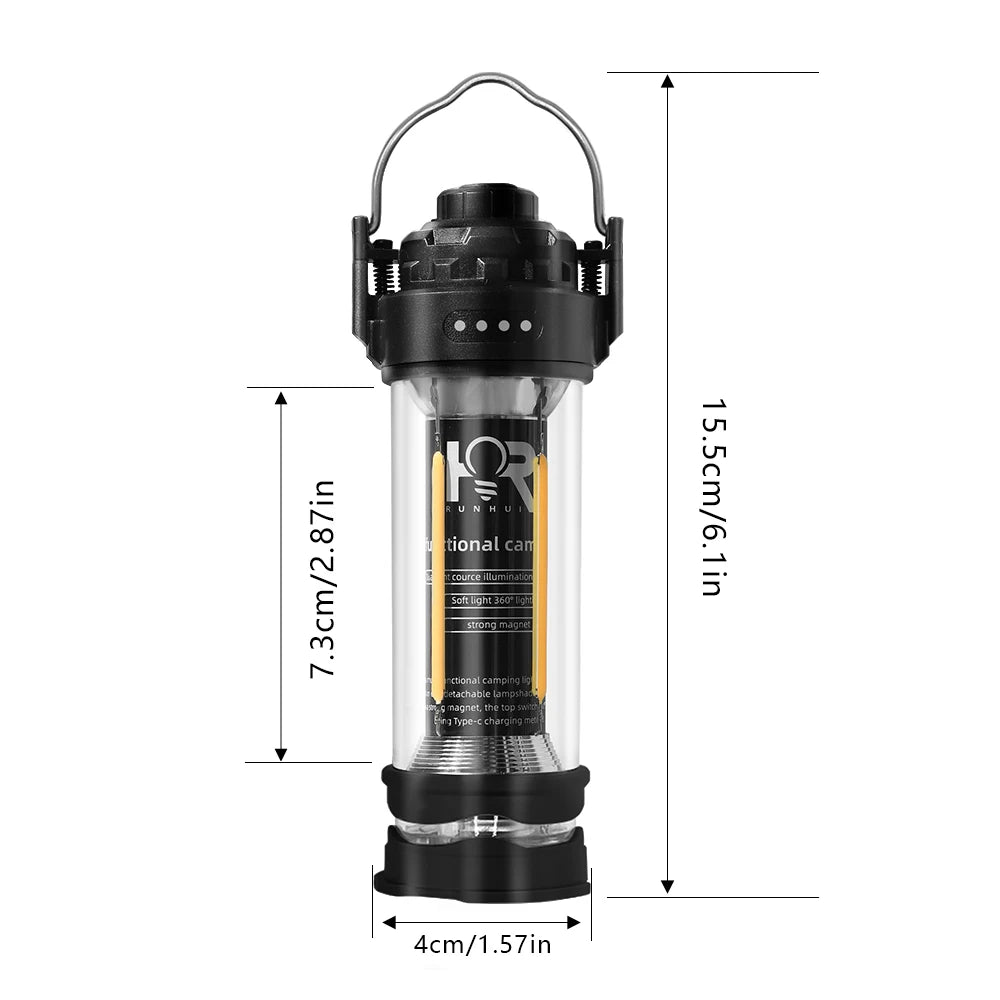 DOTWISE 3000mAh Retro Portable Camping Lantern – Waterproof Outdoor Tent Light